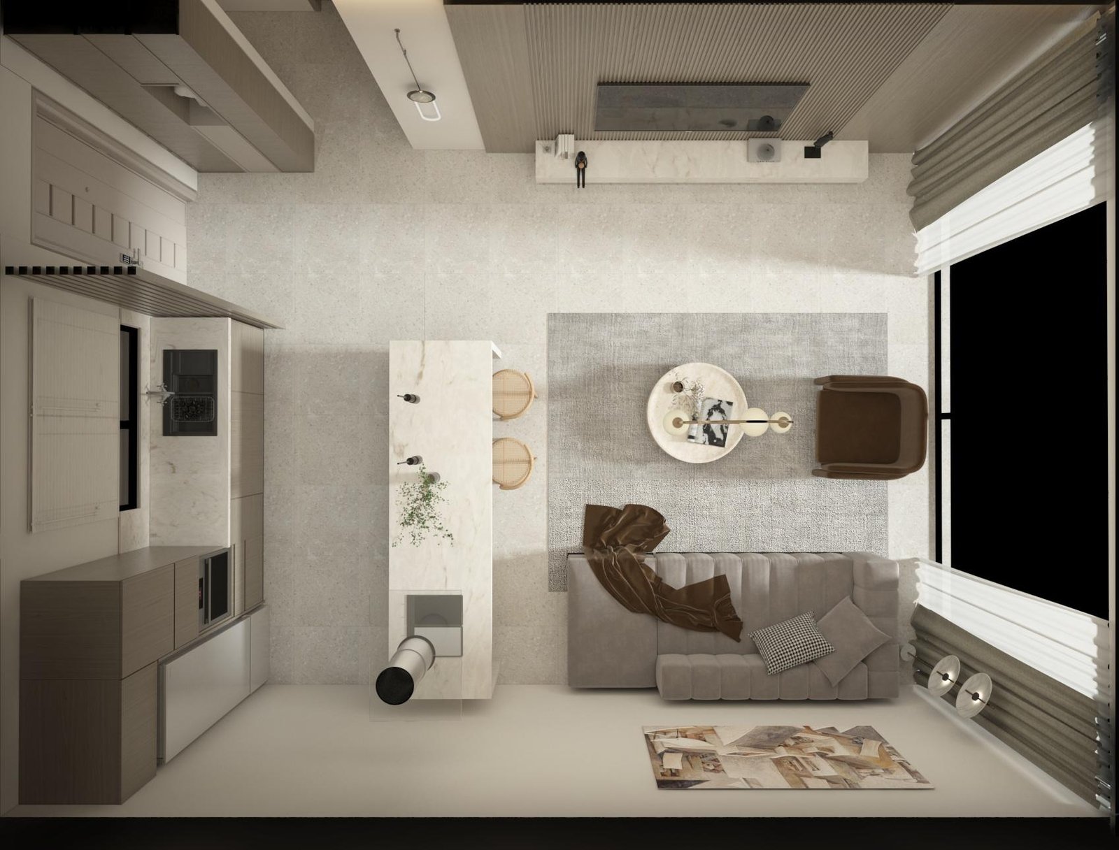 1+1 DELUXE LOFT APARTMENT WITH SEA AND MOUNTAIN VIEW IN TATLISU, GAZIMAGUSA