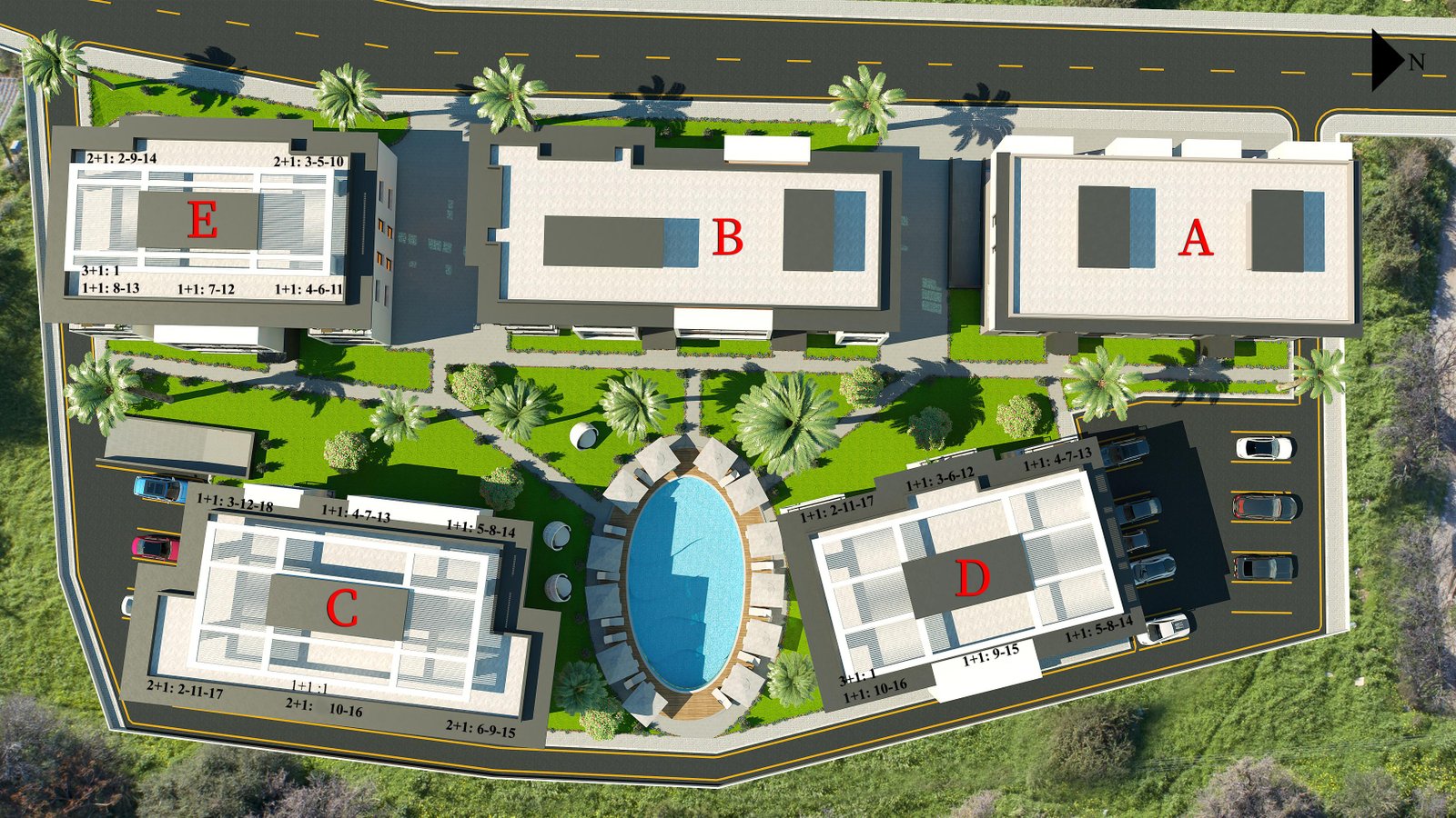 1+1 Wohnung in Alsancak, Girne