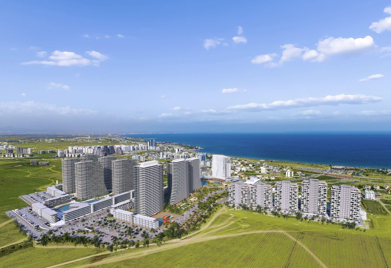 LUX MODERN 1+1 FLAT FOR SALE FROM CONSEPT PROJECT IN İSKELE LONG BEACH AREA