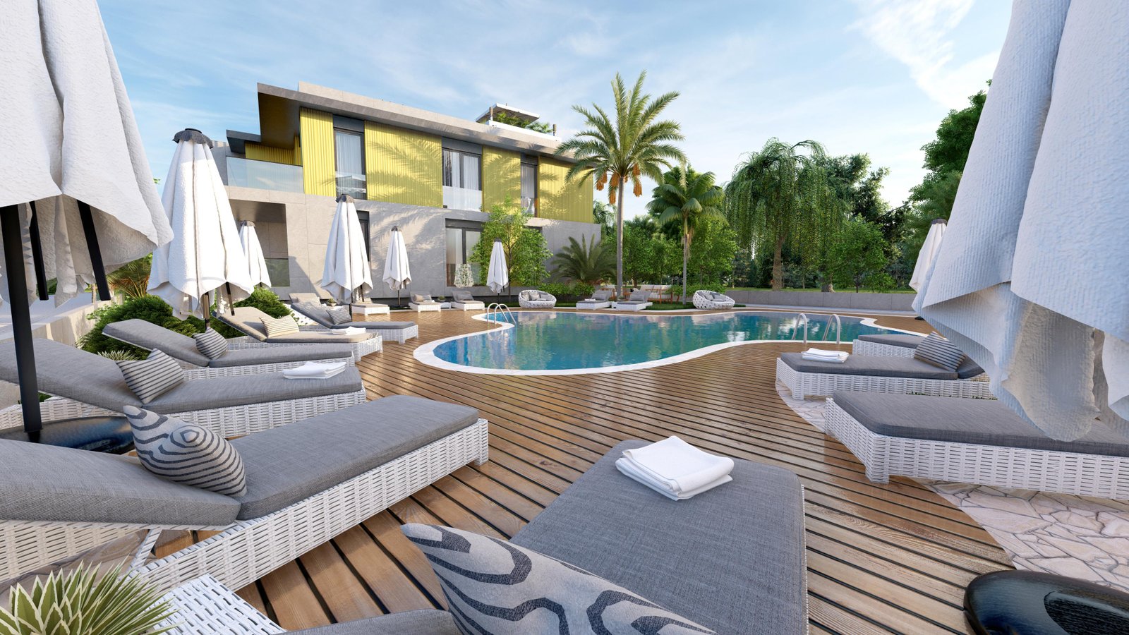 2+1 FLATS WITH POOL FOR SALE FROM THE PROJECT IN GIRNE ALSANCAK AREA