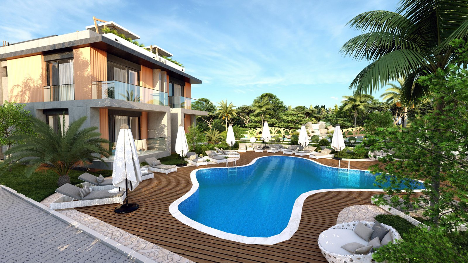 2+1 FLATS WITH POOL FOR SALE FROM THE PROJECT IN GIRNE ALSANCAK AREA