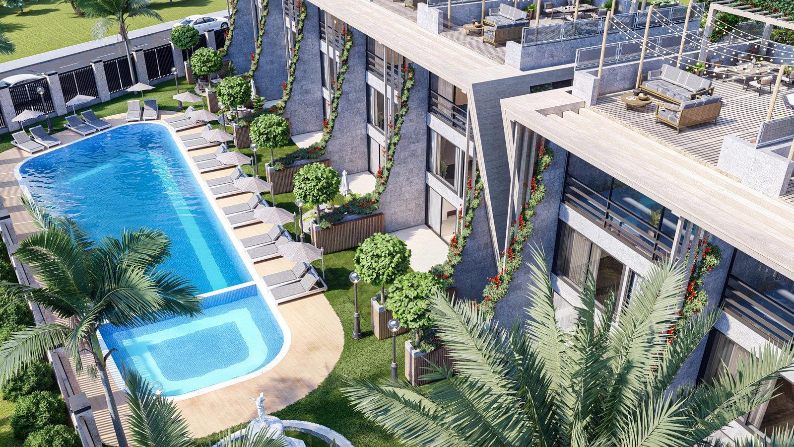 1+1 AND 2+1 LUXURY FLATS FOR SALE FROM THE PROJECT IN GIRNE ESENTEPE AREA