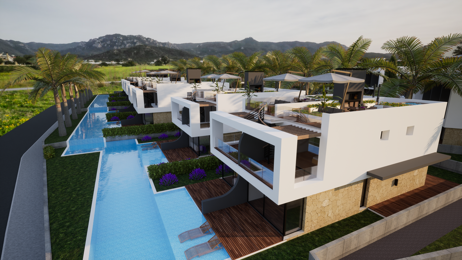 LUXURY APARTMENTS 300 METRES FROM THE SEA FOR SALE IN TATLISU FROM THE PROJECT PHASE