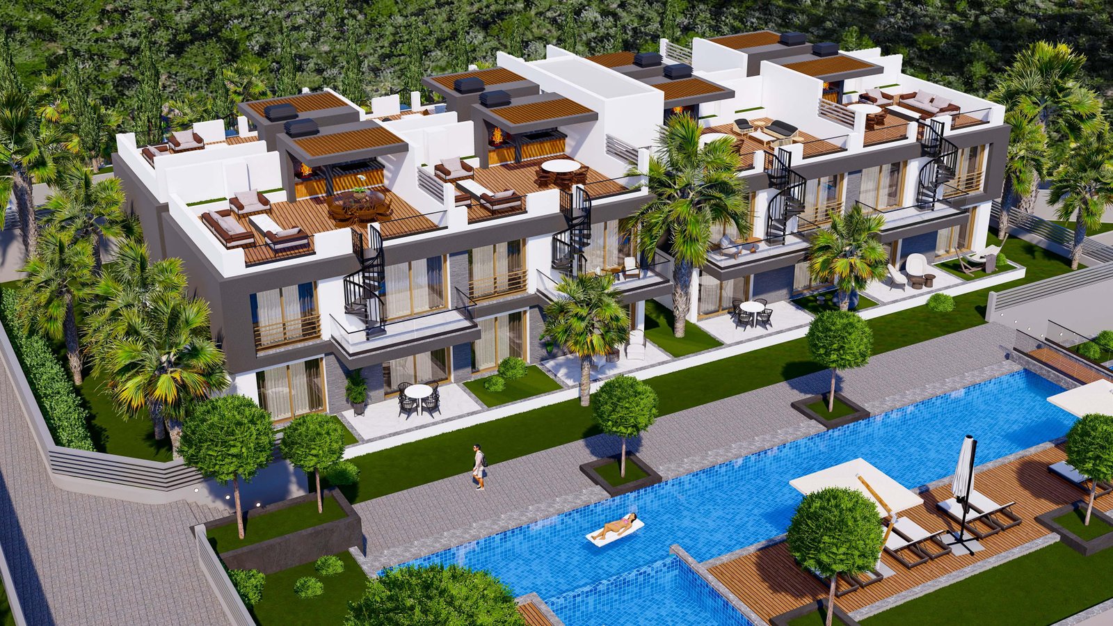 RESIDENCE OPTIONS FOR SALE FROM A LUXURY MODERN PROJECT IN KYRENIA LAPTA REGION